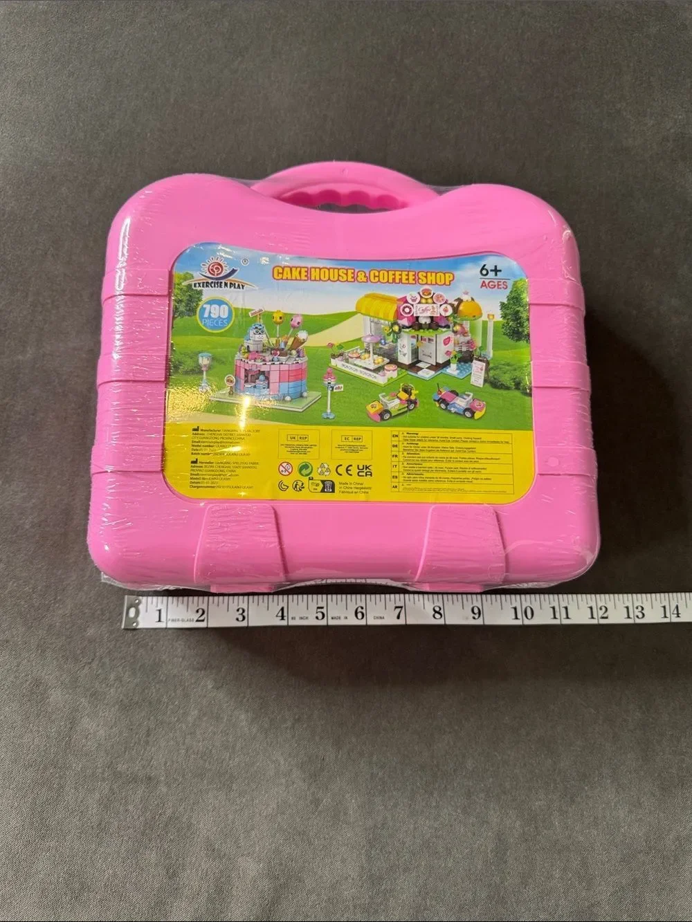 Cake House & Coffee Shop Building Blocks Set in Pink Carry Case ages 6+ NEW